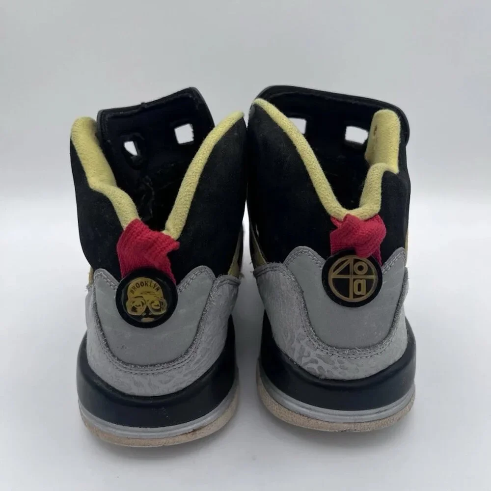 Nike Air‎ Jordan Spizike 317321-050 Black Gray Yellow Red Kids Sneakers 7Y